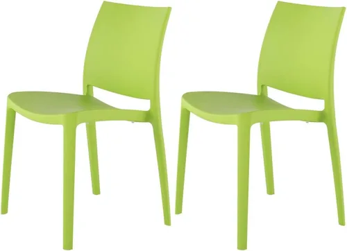 Vista 11 de Lagoon Sensilla 7052, Plastic Chair for Dining Room, Fibreglass and UV Protector, Stackable, Brand 4 Pieces (Amber)