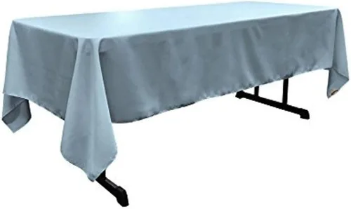 Vista 205 de LA Linen Mantel rectangular lavable de popelín de poliéster, resistente a las manchas y a las arrugas, cubierta de mesa 60x84, mantel de tela