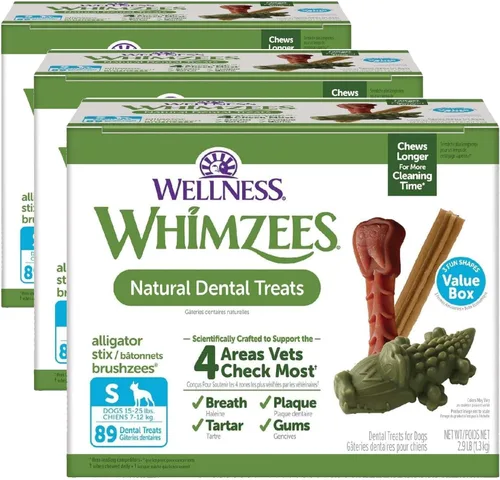 Vista 15 de Wellness WHIMZEES Value Pack - Golosinas dentales naturales para perros, masticables, refresca el aliento, tamaño extragrande, caja de 64 onzas, 15