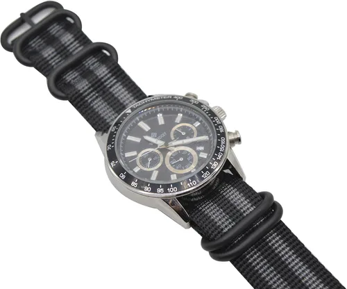 Vista 26 de ArtStyle - Correa para reloj de nailon balístico y con hebilla negra de alta gama (acabado mate)