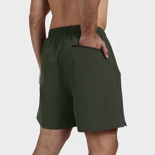 Vista 3 de 3 Pack Men's Athletic Running Shorts 5 Inch,Quick Dry Gym Workout Shorts with Zip Pockets
