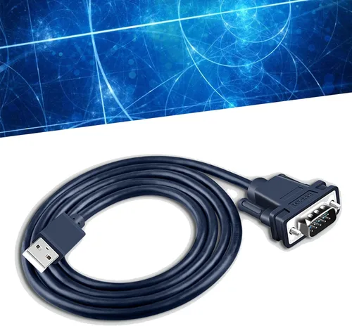 Vista 6 de USB to RS232 Adapter, 6.56 ft, Tinned Copper, PVC, USB 2.0 to DB9 Serial Port Converter Cable for PC, Printer, and Serial Devices