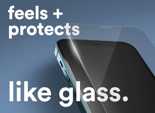 Vista 4 de BodyGuardz PRTX - Protector de pantalla para iPhone 13 Pro Max, vidrio sintético inastillable con cobertura de borde a borde