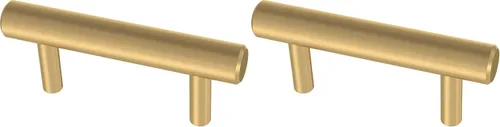 Vista 8 de Franklin Brass Barra de gran tamaño (paquete de 1) manijas de gabinete de 3 pulgadas de agujero a agujero, tiradores de gabinete de cocina dorado