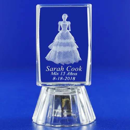 Vista 8 de Sweet 15 Favor 12 piezas personalizado grabado láser cubo recuerdo de fiesta – Quinceañera, Mis XV Años, Mis 15 años, Sweet 16 (2.5 pulgadas de alto)