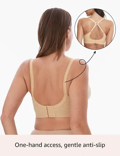 Vista 4 de HOFISH Brasier de maternidad sin costuras para mujer, paquete de 3