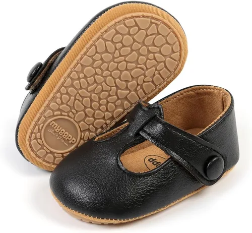 Vista 6 de Zapatos de vestir de uniforme de boda para bebé, suela antideslizante suave, mocasines para caminar, para recién nacidos, para recién nacidos