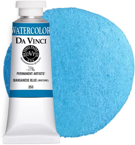 Vista 6 de DA VINCI PAINTS Pintura Acuarela Profesional para Artistas, Azul Cobalto, 15mL