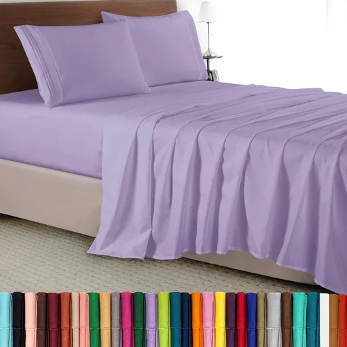 Vista 29 de Elegant Comfort - Juego de sábanas de lujo de 4 piezas - Ropa de cama de lujo de 1500 hilos, calidad de hotel prémium, microfibra, resistente a