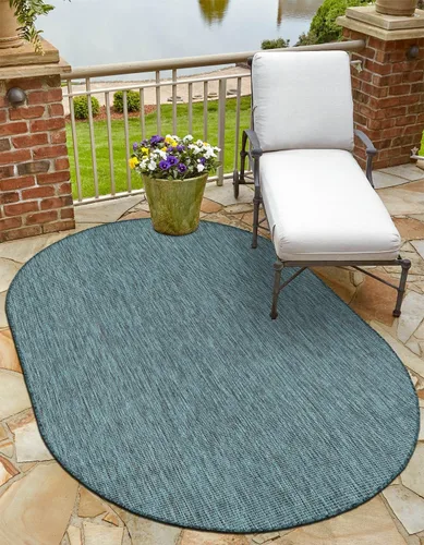Vista 57 de Unique Loom Collection - Alfombra casual de transición sólida jaspeada para interiores y exteriores