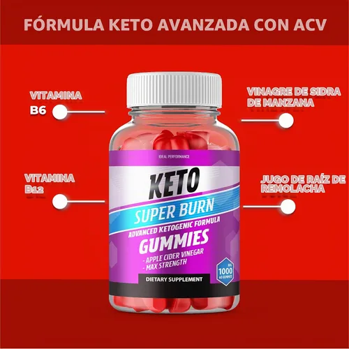 Vista 4 de IDEAL PERFORMANCE Paquete de 2 gomitas Ketos Super Burns Super Burns Ketos Superburn ACV Gummies Ketos ACV Super Burns Gummy Bears (120 gomitas)