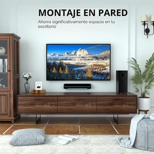 Vista 6 de Saiyin - Barras de sonido para TV con subwoofer, 2.1 graves profundos, pequeña barra de sonido, monitor de altavoces, sistema de sonido envolvente