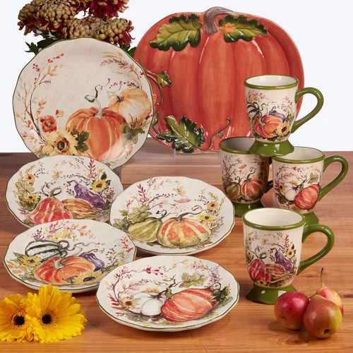 Vista 6 de Certified International Harvest Morning - Platos de canapé/almuerzo de 6 pulgadas, multicolor, pequeños, juego de 4