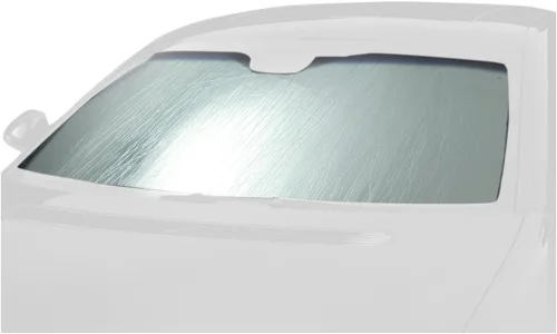 Vista 8 de Intro-Tech Automotive FD-902 - Parasol de parabrisas de ajuste personalizado para modelos Ford F-150/Raptor, sin sensor, color plateado