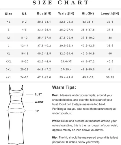 Vista 6 de Popilush Crew Neck Shaper Dress Built-in Shapewear Bra 9 in 1 Sleeveless Casual Summer Midi Bodycon Dress with Zipper