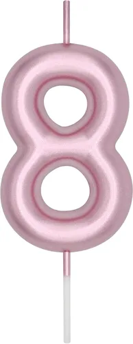 Vista 8 de DERVENTA Vela con números de 2.36 pulgadas, decoración perfecta para cumpleaños, brunch, postre, pastel, 1 pieza (número 0 rosa)