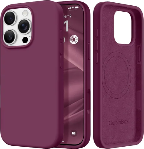 Vista 146 de GolbinBox - Funda magnética para iPhone 17e/16e, funda de silicona, color Verde militar