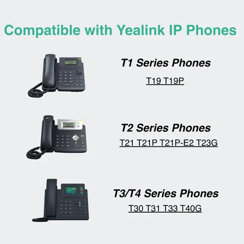 Vista 3 de Adaptador de corriente para teléfonos inalámbricos Yealink SIP W52P W52H W56P W76, fuente de alimentación para teléfono de escritorio T19 T19P T21