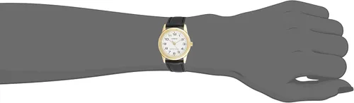 Vista 4 de Casio LTPV001GL-7B Reloj de cuarzo de cuero negro para mujer Negro Reloj de cuarzo