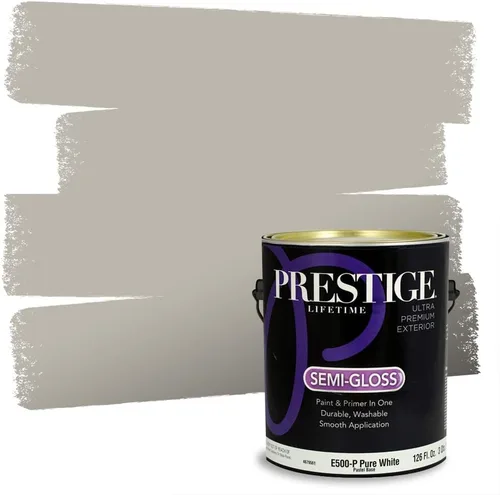 Vista 113 de PRESTIGE Pinturas Pintura Exterior e Imprimación en Uno, 1 Galón, Mate, Combinación Comparable de Sherwin Williams* Black Magic* SW6991-PCM