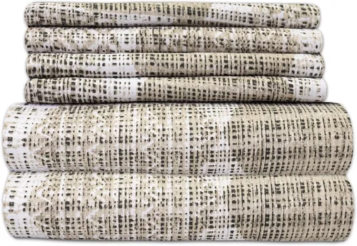 Vista 54 de Juego de sábanas de 4 piezas para camas individuales de 1500 hilos de microfibra de cepillado fino con bolsillo profundo - 1 funda de almohada