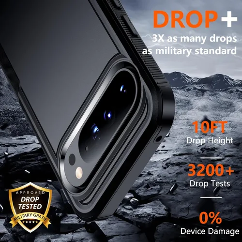 Vista 5 de Justcool Funda diseñada para Google Pixel 9 Pro XL, [protección contra caídas de grado militar de 10 pies] Funda resistente a prueba de golpes