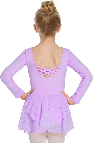 Vista 33 de Arshiner Vestido de ballet clásico de manga larga para niñas Negro