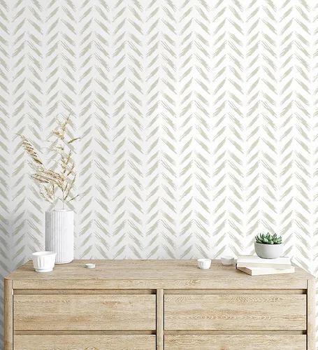 Vista 9 de Papel tapiz adhesivo autoadhesivo moderno en blanco y negro, grueso, impermeable, fácil de limpiar, decorativo, extraíble, espiga, para dormitorio