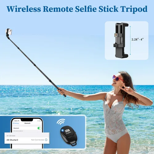 Vista 3 de Nineigh Trípode para Teléfono, Trípode de Palo Selfie de 70", Soporte de Trípode para Teléfono Celular con Control Remoto y Soporte para Teléfono