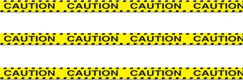 Vista 2 de Accesorio de fiesta, cinta Caution Party, talla única , Negro / Amarillo