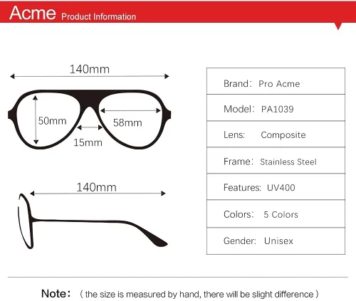 Vista 6 de Pro Acme Navigator Gafas de sol para hombres y mujeres piloto cuadrado doble puente metal Sunnies con lentes mejoradas
