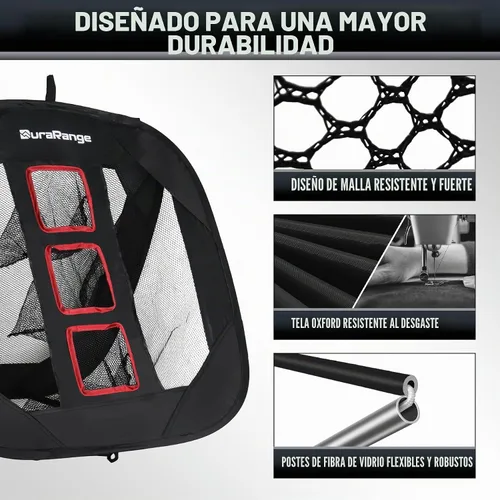 Vista 3 de DURARANGE Red de astillado de golf emergente: ayuda definitiva de chip de entrenamiento para precisión y distancia, al aire libre Práctica