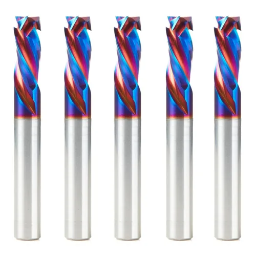 Vista 43 de Amana Tool Spektra Extreme Tool Life Recubierta - Broca de router en espiral de compresión CNC de carburo sólido recubierta, 46182-K, 1/2 D x 1 CH x