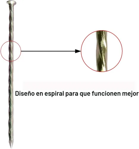 Vista 3 de Estacas de césped artificial de metal galvanizado en espiral para paisajismo falso, 35 unidades, para exteriores, resistentes, seguridad resistente