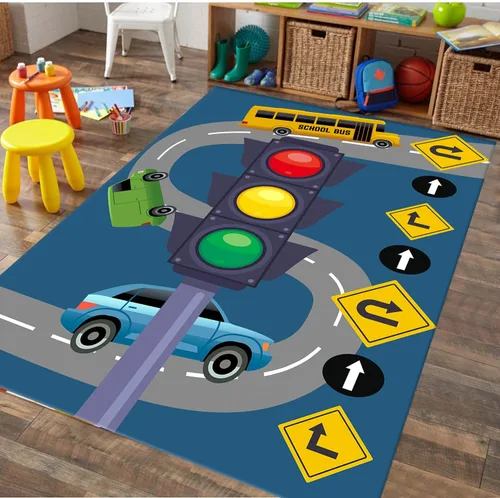Vista 14 de Alfombra de números para niños, 3 x 4 pies, alfombra de área de aprendizaje educativa de números y formas, alfombra colorida de retazos para jugar