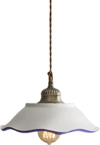 Vista 9 de MARURY Lámpara colgante de techo, luz colgante de porcelana azul y blanca, lámpara clásica de cerámica pequeña ajustable para cocina, isla