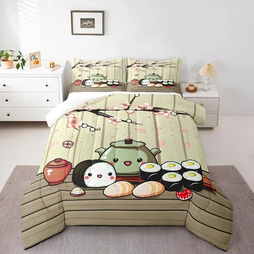 Vista 7 de Juego de edredón espacial para niños, 2 piezas, estampado de cohetes espaciales, tamaño individual, con funda de almohada, relleno de edredón