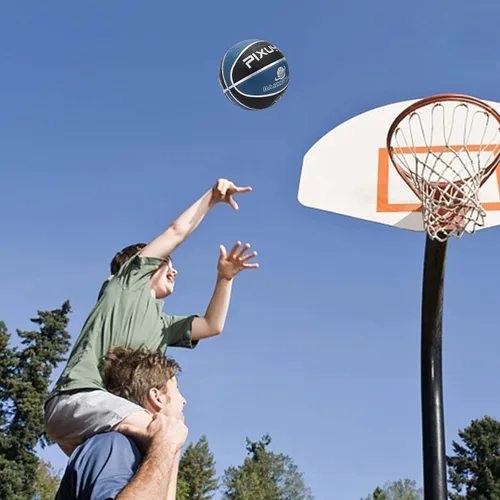 Vista 5 de Baloncesto para niños y adultos, tamaño 3 (22 pulgadas) y 5-7 (27.5-29.5 pulgadas) para juegos y entrenamiento en interiores/exteriores/piscina