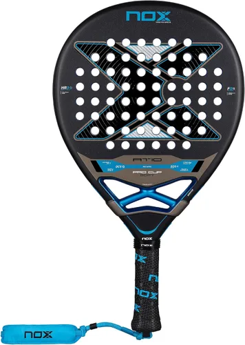 Vista 10 de NOX Padel Racket EA10 Ventus 12K Xtrem Carbon Fiber Face with MLD Black Eva Core EOS Tunnel Agility with Custom Grip & Dual Spin Surface.