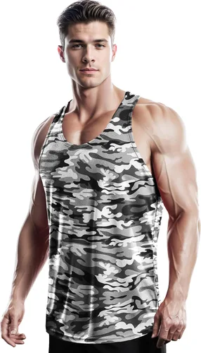 Vista 2 de DRSKIN Paquete de 4, 3 o 1 camisetas sin mangas para hombre, espalda en Y, malla muscular, entrenamiento, gimnasio, entrenamiento, atletismo, ajuste