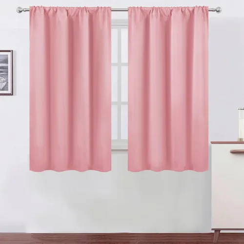 Vista 75 de LEMOMO Cortinas opacas de 42 x 54 pulgadas, juego de 2 paneles de cortinas con aislamiento térmico para oscurecer la habitación