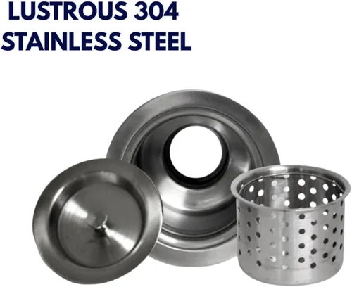 Vista 3 de Nantucket Sinks NS35CD - Drenaje de colador de lujo de 3.5 pulgadas, acero inoxidable