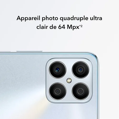 Vista 8 de Honor X8 Dual-Sim 128 GB ROM + 6 GB RAM (solo GSM Sin CDMA) Smartphone 4G/LTE desbloqueado de fábrica (azul océano) - Versión internacional