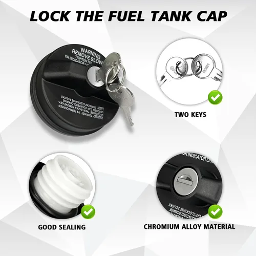 Vista 3 de Tapa de Gasolina con Cerradura para Tanque de Combustible con Llave, Cerradura de Tapa de Gasolina Cubierta de Tapa de Combustible con Cerradura