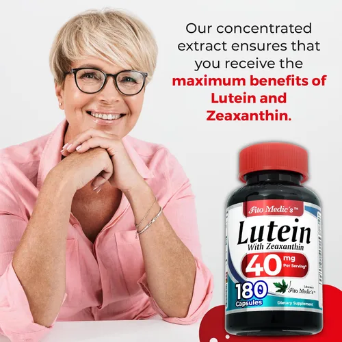 Vista 4 de FITO MEDIC'S Lab Luteína 180 Cápsulas 40 mg Suplementos de Luteína 40 mg Luteína y zeaxantina Extracto Concentrado Luteína 40 mg