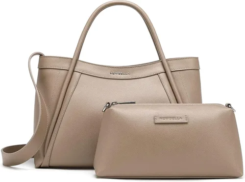 Vista 31 de NEWBELLA Kelly Bolsa Tote de Cuero Vegano para Mujeres - Elegante Bolsa Versátil de Transporte con Asa Superior, Bolso de Hombro Hobo con Monedero