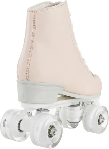 Vista 3 de Jessie Roller Skates for Women Men, High Top PU Leather Classic Double-Row, Indoor Outdoor, Beginner