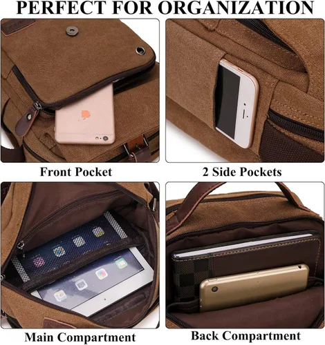Vista 6 de Ravuo - Bolso bandolera para hombre resistente al agua tamaño pequeño para viajes