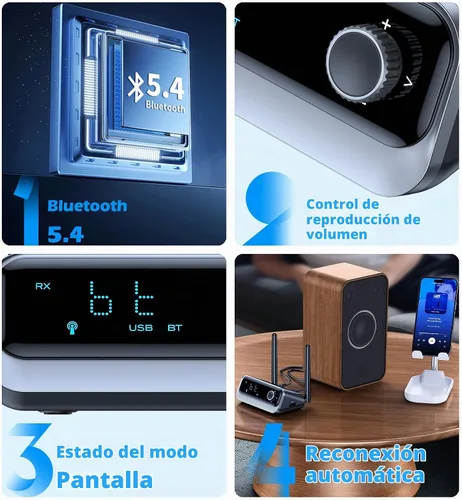 Vista 7 de KAIY - Receptor Bluetooth 5.4 para el hogar, adaptador de audio Bluetooth