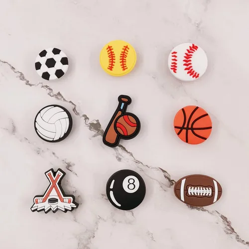 Vista 6 de 25 o 30 piezas de dijes para zapatos deportivos para niños y hombres, para videojuegos, camping, pesca, zuecos, decoración de zapatos, accesorios